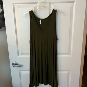 Olive Green Sleeveless Women's Top